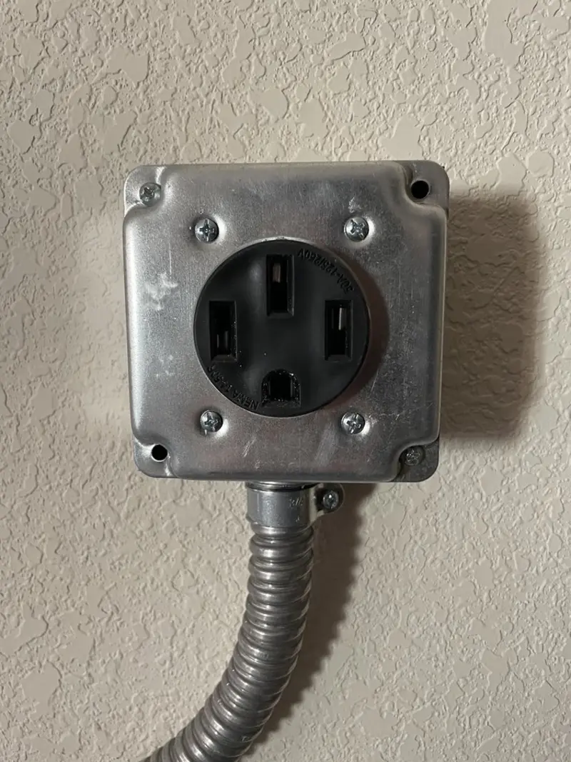 NEMA 14-50 outlet installed for Electrical Panel Upgrade in Walnut Creek